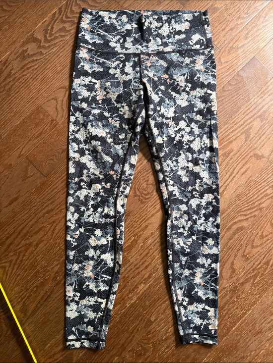 lululemon athletica Pants - lululemon athletica Black Floral Print High-Rise Leggings